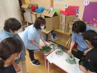 野草茶つくり（自然保育研修）